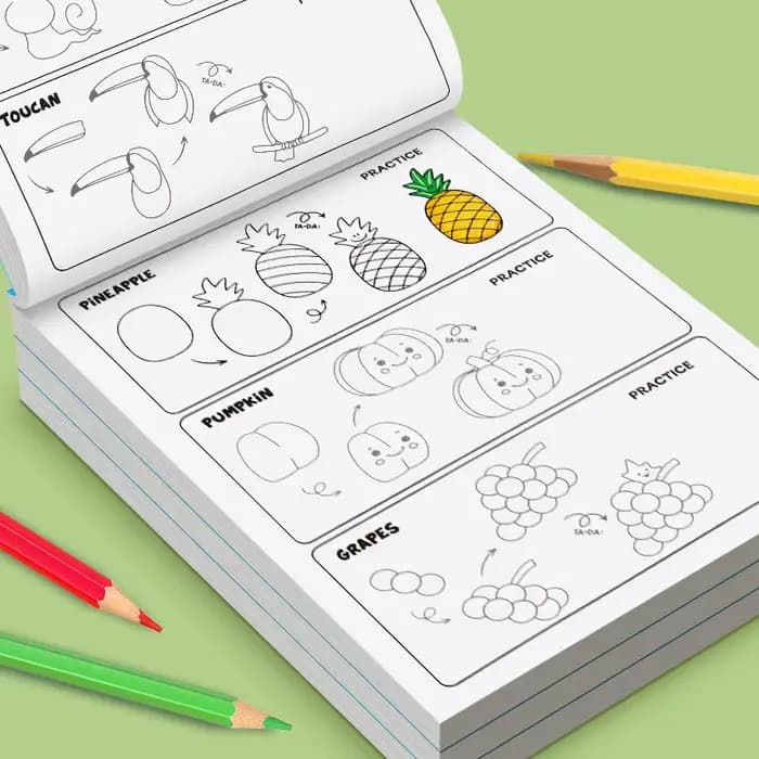Livre sur comment dessiner tout-en-un pour les enfants - Tutoriel de dessin étape par étape avec plus de 300 illustrations, apprenez à esquisser