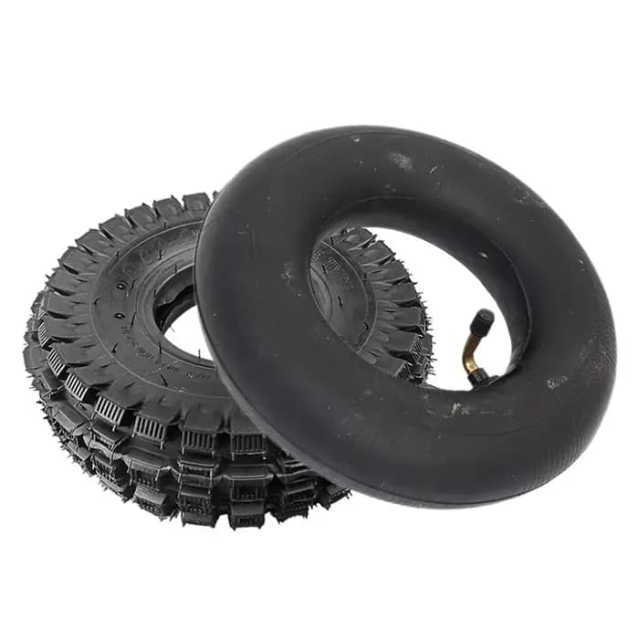 NOUVEAU pour accessoires moto : Roues noires 3.00-4 avec pneu et chambre à air pour trottinette électrique et scooter à essence