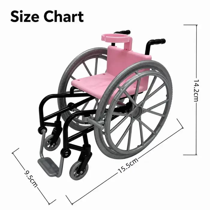 Fauteuil roulant miniature à l'échelle 1/6