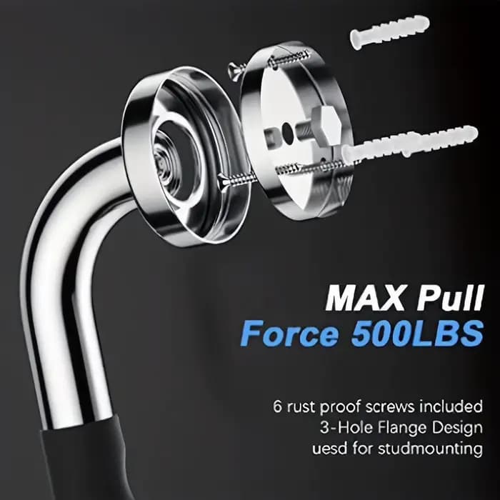 Ensemble de barres d'appui de douche en acier inoxydable de qualité supérieure