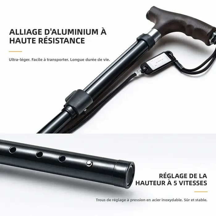 Canne de marche pliable pour seniors
