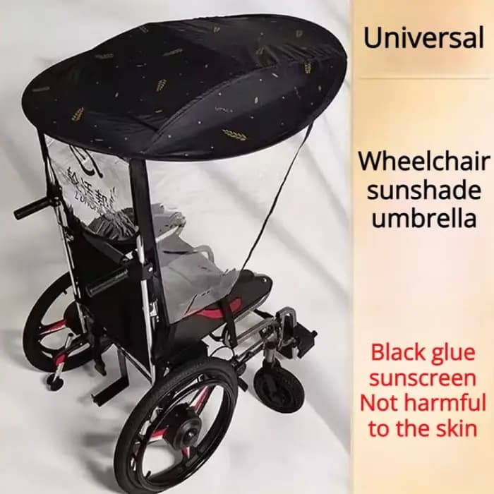 Pare-soleil en vinyle pour fauteuil roulant électrique