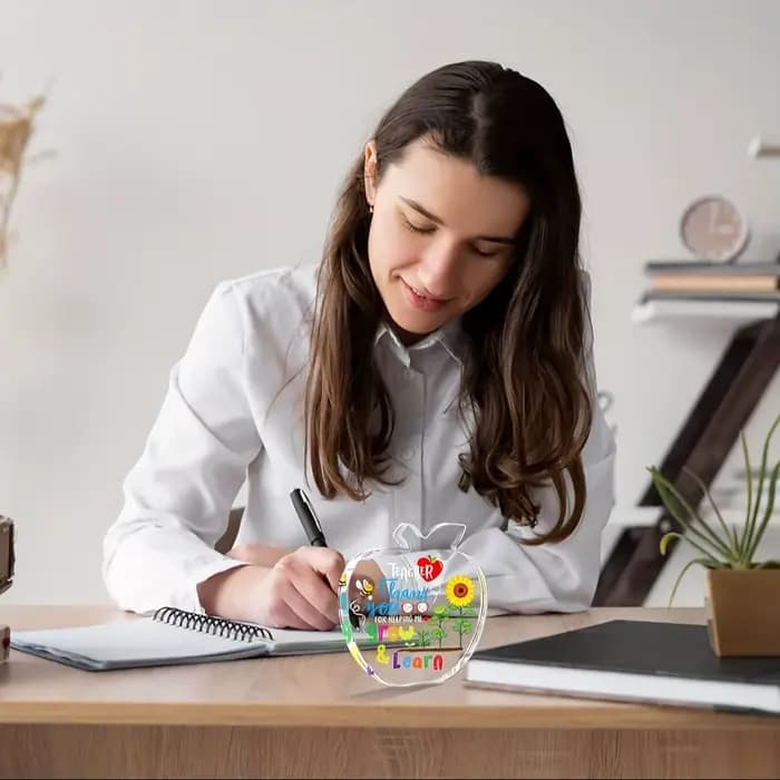 Cadeaux d'appréciation des enseignants pour les femmes, merci de m'aider à grandir et à apprendre le presse-papiers, cadeaux de fin d'année, retour à l'enseignant, 1PC