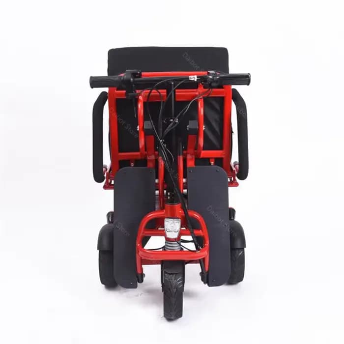 300W/350W 10AH 36V/48V 3 roues Scooter électrique pour personnes âgées 8 pouces/10 pouces Tricycle pliant Portable