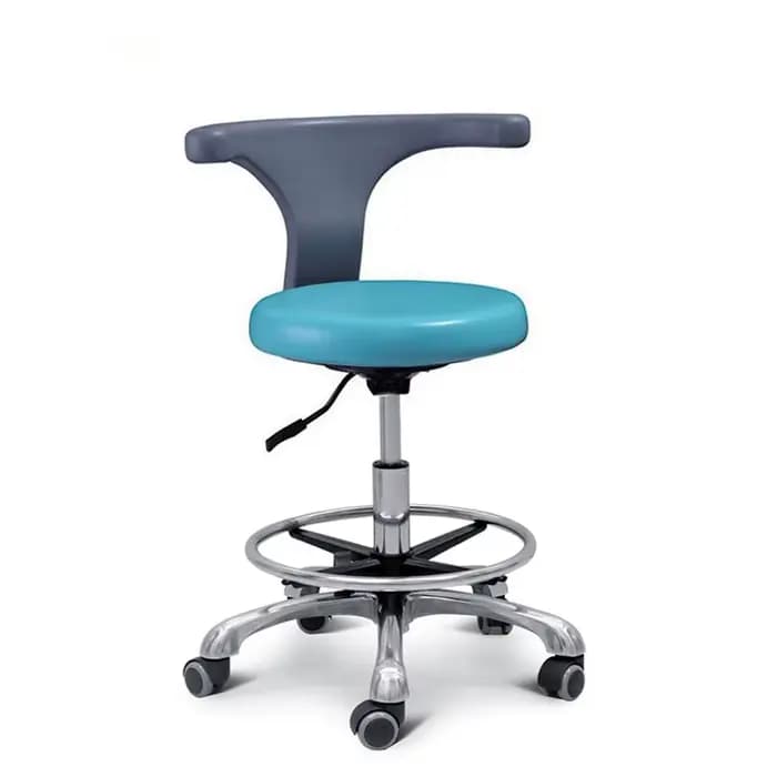 Chaise de dentiste médical, tabouret de médecin d'infirmière chirurgicale avec accoudoir rotatif à 360 degrés, chaise d'assistant en cuir PU