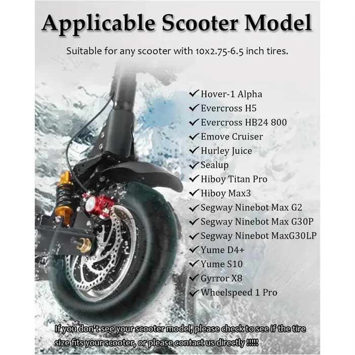 Chambre à air 10x2.75 pour Scooter Speedway 5 Dualtron 3 Hover-1 Alpha JOYOR S Hiboy Titan PRO