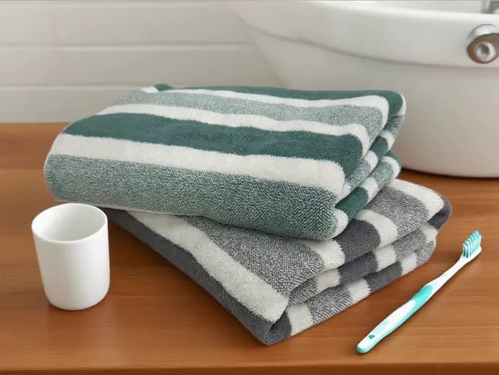 Serviette de bain épaisse, 1 paquet, forte absorption d'eau et séchage rapide, ne perd pas, durable – très adaptée aux familles, aux plages,