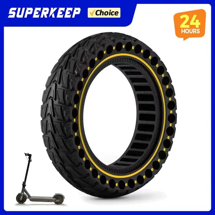 Pneu solide tout-terrain 10x2.5 (60/70-6.5) pour Scooter électrique Ninebot G30 G30L G30D