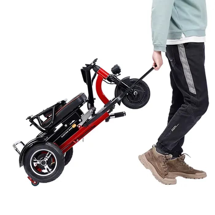 Trottinette de mobilité pliante légère à 3 roues de 10 pouces pour personnes âgées