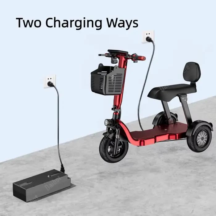 Parent enfant petit Tricycle électrique à 3 roues pliable pour famille aînée 1000W 48V Scooter