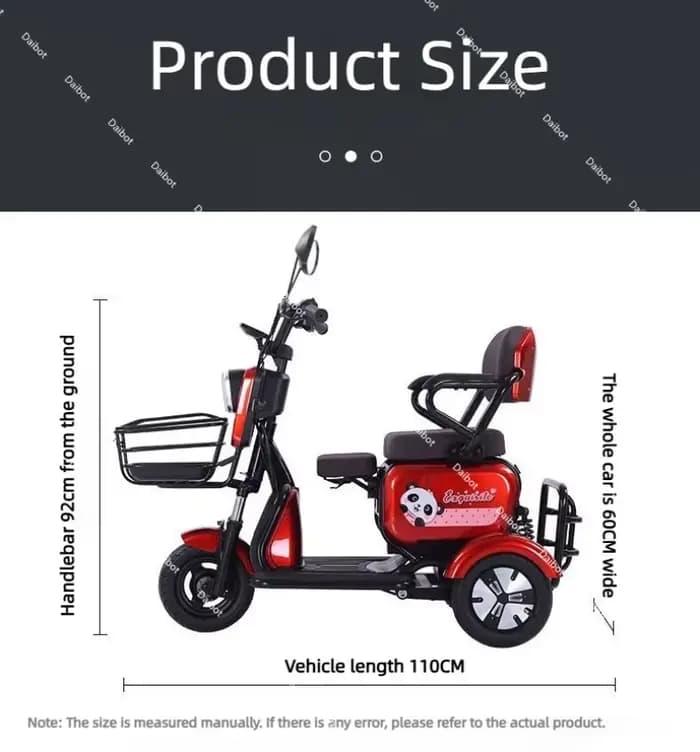 Mini Scooter de mobilité à 3 roues pour adultes handicapés