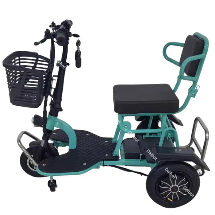 Tricycle électrique pliable à double moteur pour adultes