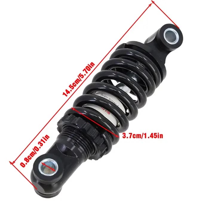 Amortisseur arrière de scooter 125 8 mm noir à ressort pour petits scooters électriques Citycoco chinois