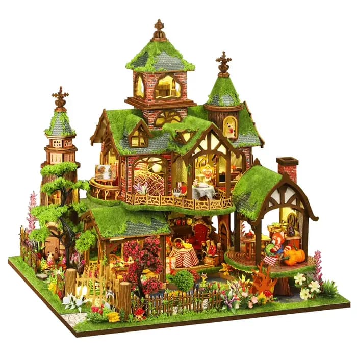 Kit de maison de poupée miniature en bois à monter soi-même, meubles de maison de poupée, modèle artisanal à assembler, jouets, cadeaux d'anniversaire