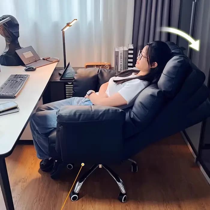 Fauteuil de bureau ergonomique en cuir, inclinable, moderne, pour chambre à coucher, fauteuil de relaxation, chaise de bureau, chaise de jeu, Silla Oficina, mobilier de maison