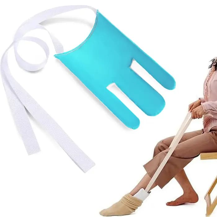 Aide à la mise et au retrait de chaussettes sans se pencher