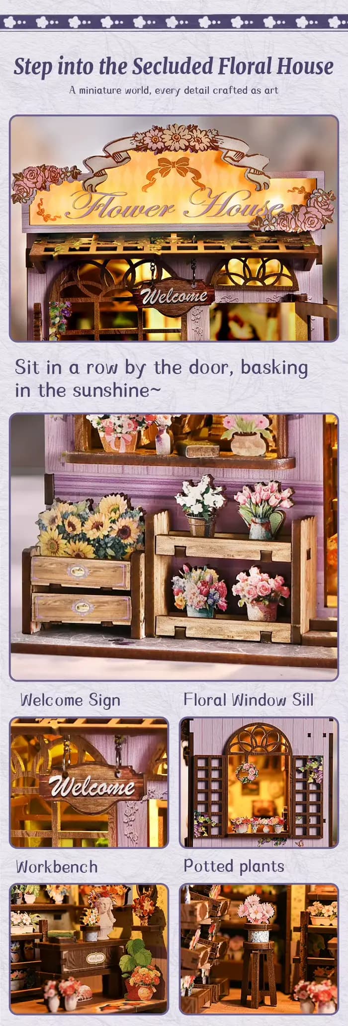 Kit de maison de poupée miniature en bois à construire soi-même, modèle de puzzle 3D, jouet pour enfants, maisonnette, kit de coin lecture, maison miniature à construire