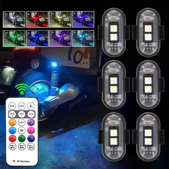 Lumières stroboscopiques Led RGB pour Scooter