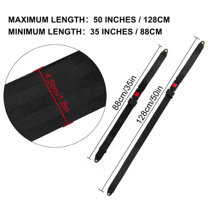 Kit de ceintures de sécurité réglables à 2 points