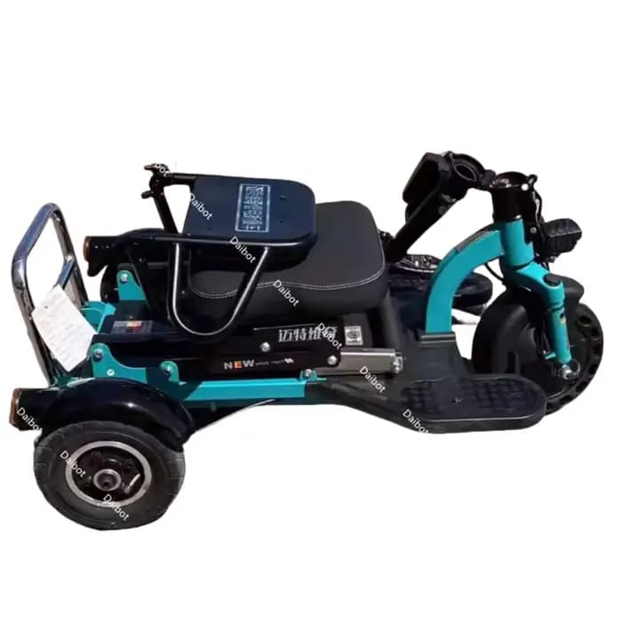 Mini Tricycle électrique de 8 pouces pour adultes pliant avec panier 300W 3 roues Scooter
