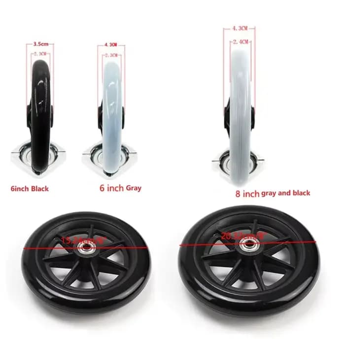 Remplacement universel de roue avant pour fauteuil roulant