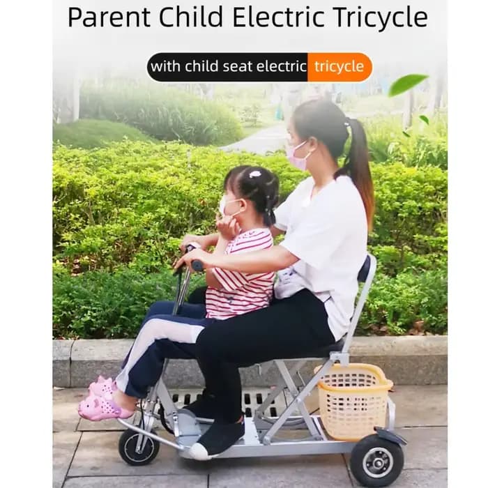 Nouveau Tricycle électrique pliable adulte personnes âgées ramasser enfants Scooter