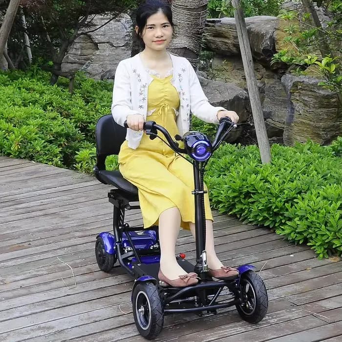 Promotion de Scooter électrique de 10 pouces personnes âgées 36V250W Scooters de mobilité pliables à double moteur 4 roues avec grand accoudoir vitesse maximale 18