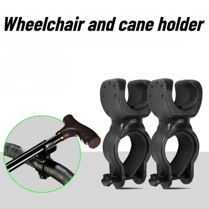 Support de canne pour fauteuil roulant