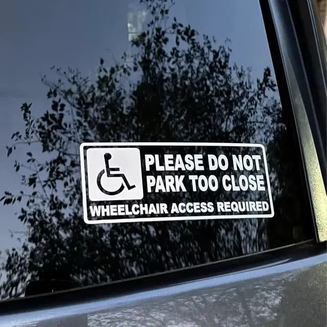 Autocollants d'accès pour fauteuil roulant requis