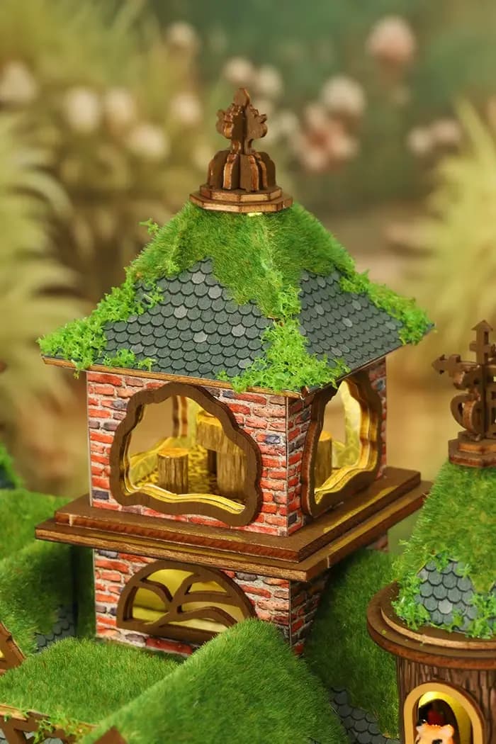 Kit de maison de poupée miniature en bois à monter soi-même, meubles de maison de poupée, modèle artisanal à assembler, jouets, cadeaux d'anniversaire