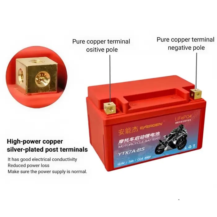 Batterie de moto 12.8V 7Ah 9Ah LiFePO4