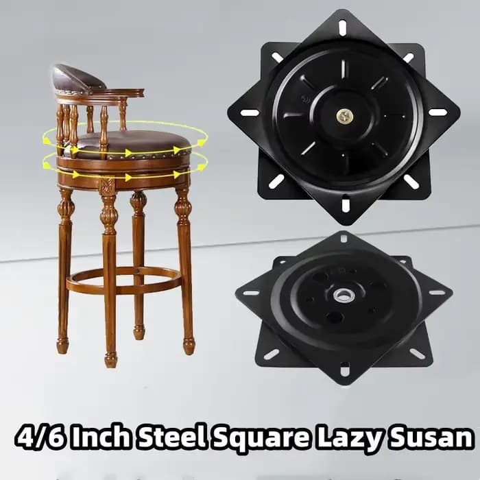 Base pivotante pour chaise robuste 6"/4" 360° °   Roulement rotatif pour tabourets de bar, accessoires de meubles