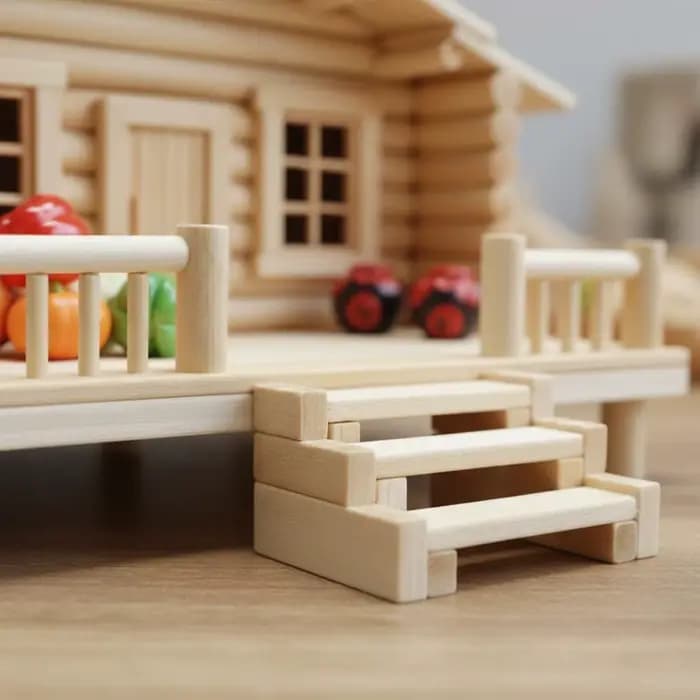 Modèle de construction 3D en bois, kit de maison en bambou DIY, jeu de construction artisanal, maison confortable, modèle de cabane en rondins miniature pour enfants et adultes, cadeau