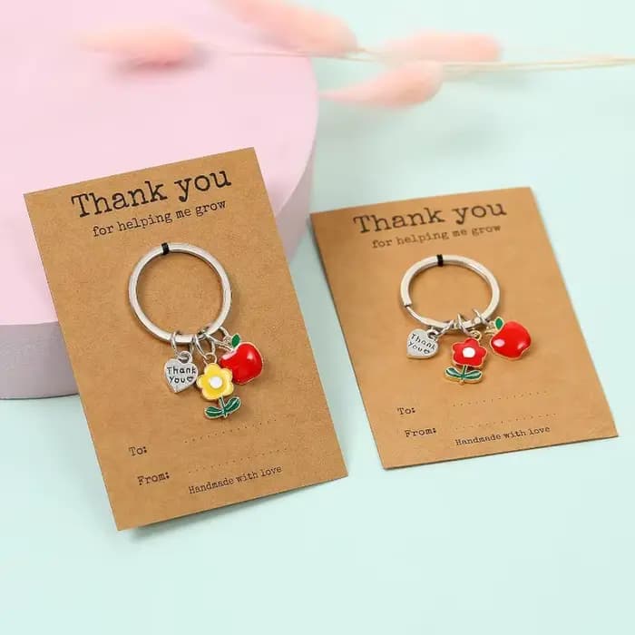 Porte-clés d'appréciation pour enseignant, cadeaux de remerciement pour m'aide à la croissance, ensemble de porte-clés, cadeau de noël pour la journée des enseignants