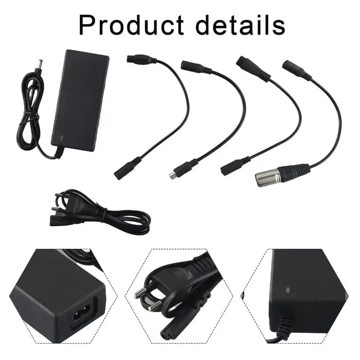 Chargeur 42V 2a, 5 prises pour batterie au Lithium 36 25.2V 25.9V 25.6V 24V