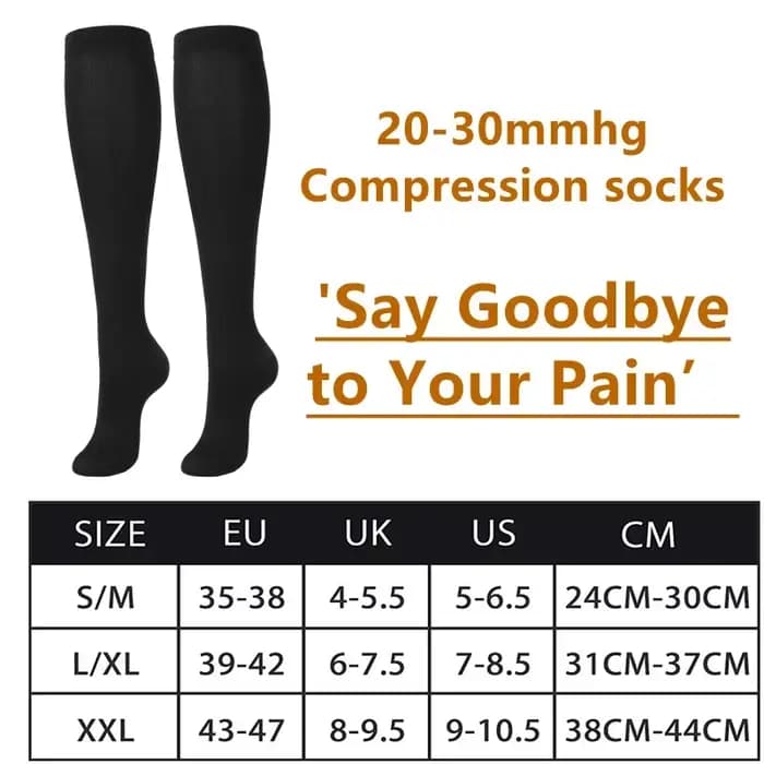 2 paires de bas de Compression