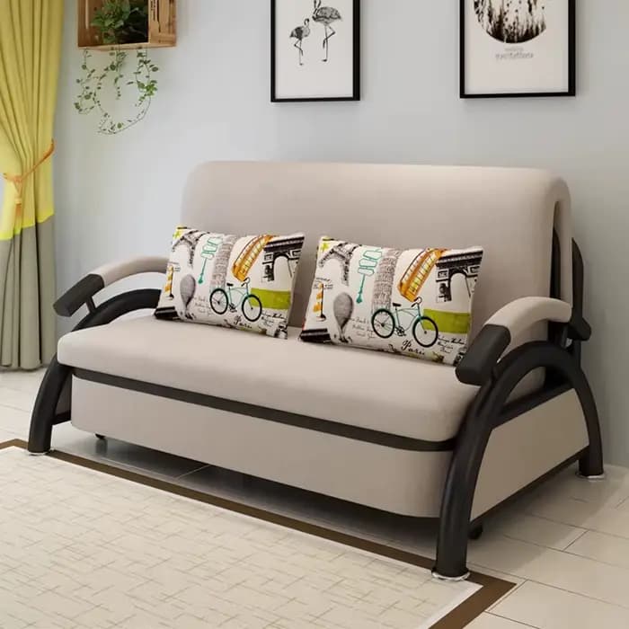 Canapé-lit pliant complet pour 2 personnes avec rangement, canapés de salon, fauteuil, mobilier nordique confortable et doux