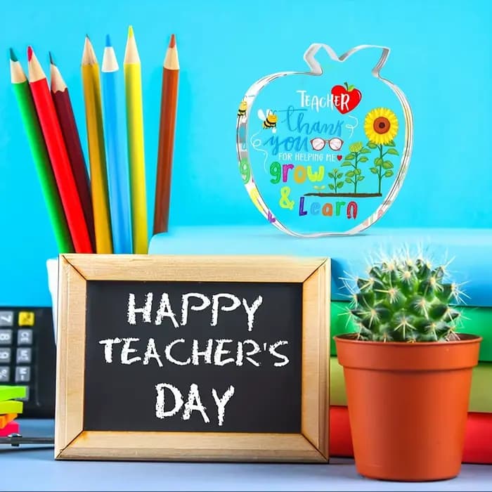 Cadeaux d'appréciation des enseignants pour les femmes, merci de m'aider à grandir et à apprendre le presse-papiers, cadeaux de fin d'année, retour à l'enseignant, 1PC