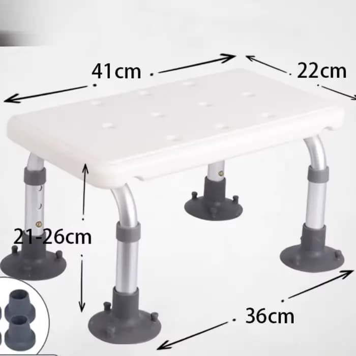 Chaise de bain en aluminium réglable en hauteur