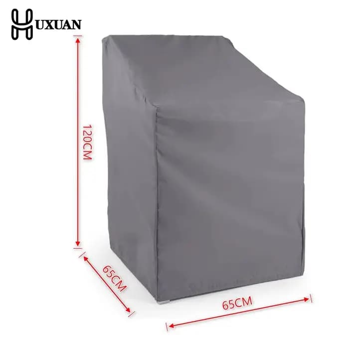 Housse de chaise de jardin durable 65x65x70x120cm, imperméable pour utilisation en extérieur