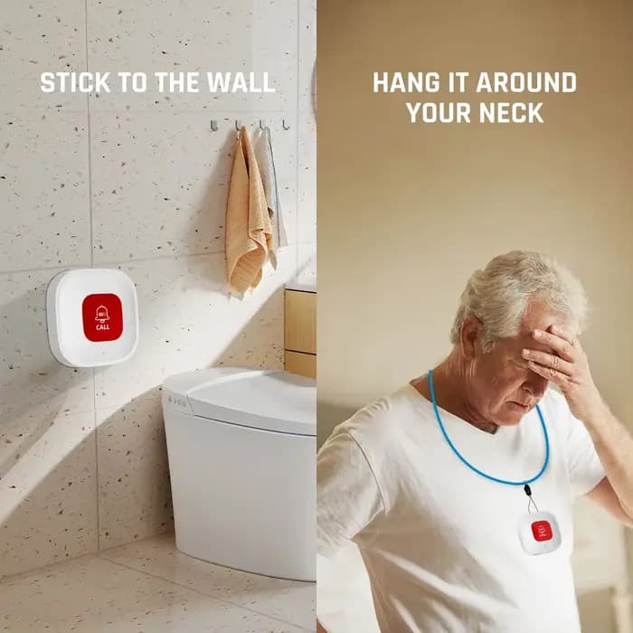 Tuya WiFi Smart SOS – Bouton d'appel d'urgence sans fil pour personnes âgées et patients