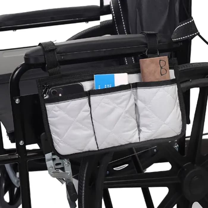 Sac d'accoudoir latéral pour fauteuil roulant
