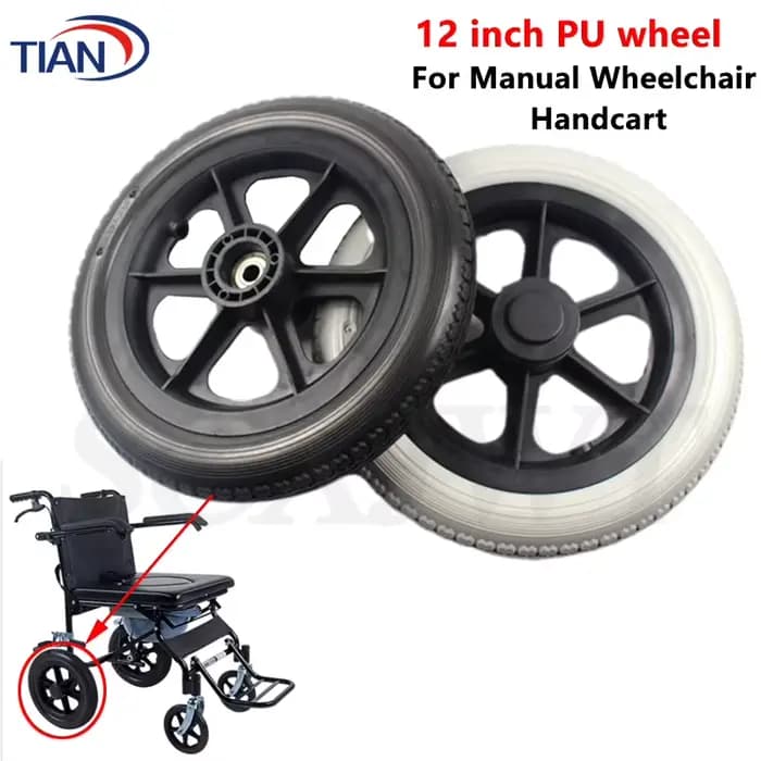 Roue arrière solide pour fauteuils roulants manuels