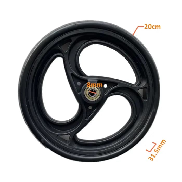 Roues de marcheurs rollator JayCreer de 8 pouces