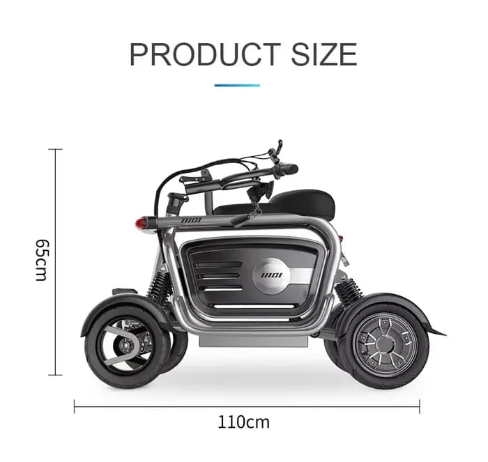Scooter électrique à double moteur à 4 roues pour adultes