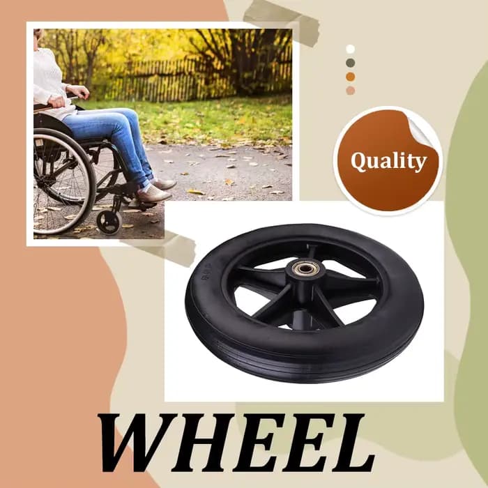 Roue avant pour fauteuil roulant robuste