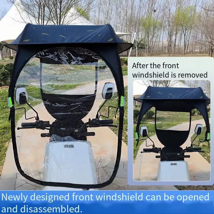 Parapluie détachable pour trottinette électrique 2026 - Auvent toutes saisons