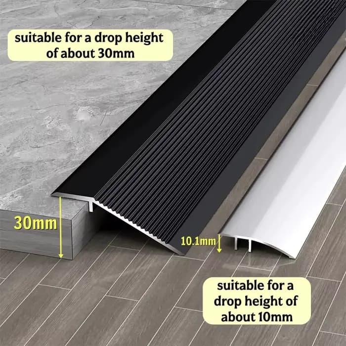 Rampe de seuil d'escalier antidérapante en profilé aluminium 10-30mm