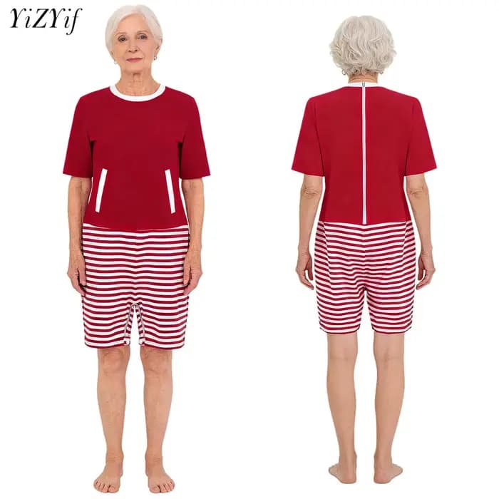Combinaison-pyjama adaptée pour femmes âgées ayant des besoins spéciaux