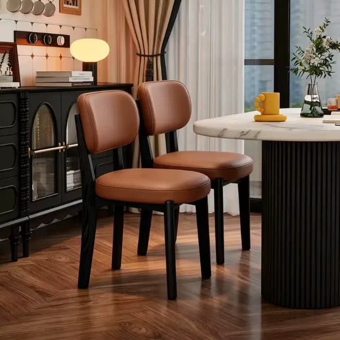 Chaises de salle à manger tendance rembourrées, chaises de bureau de luxe en bois vintage, meubles uniques pour la maison